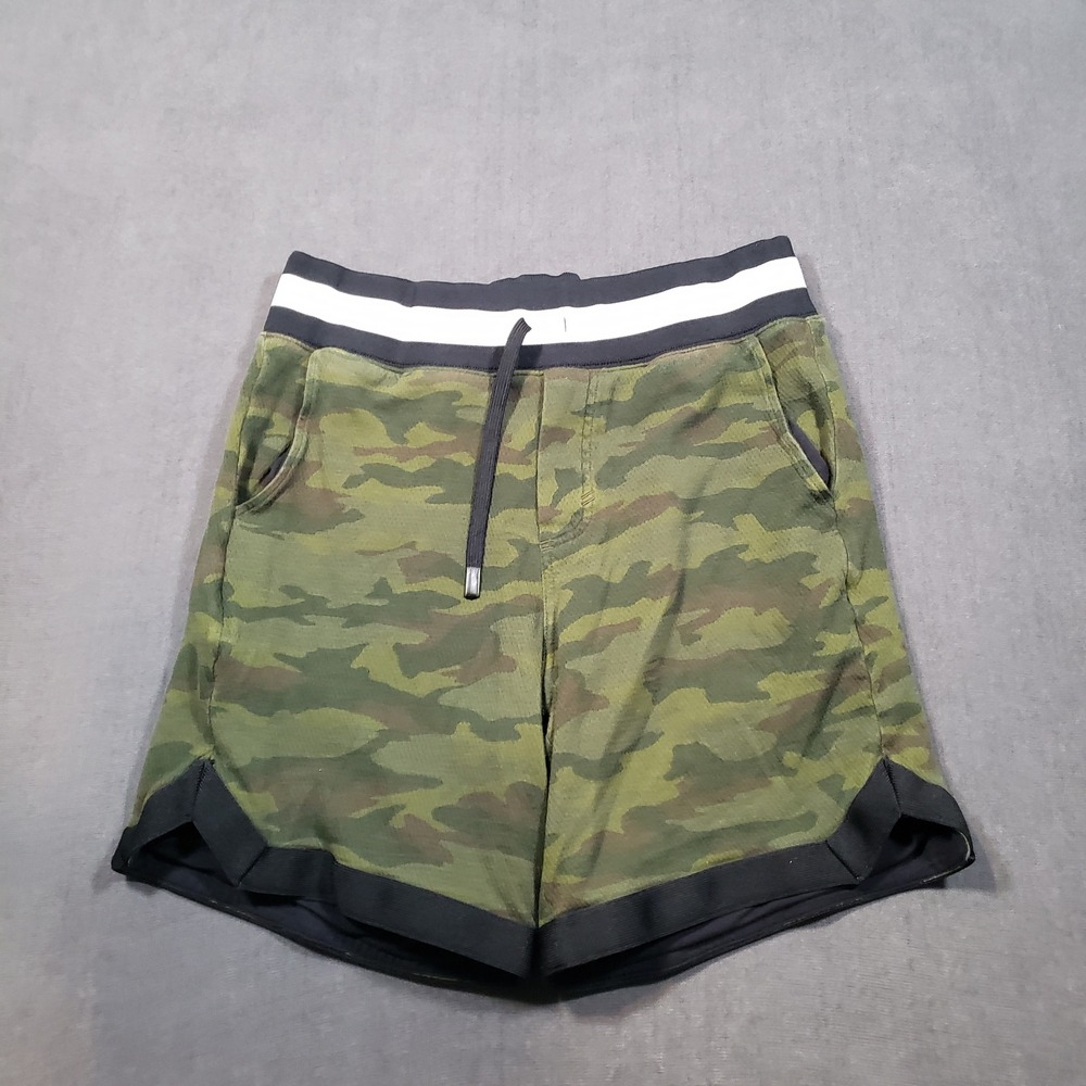 Municipal Sport Utility Gear Shorts Mens Medium Camo Green Athletic Gym Training